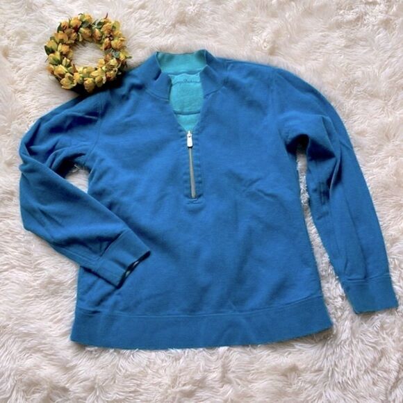 Tommy Bahama Reversible Pull Over Sweatshirt Top Size Small - Picture 2 of 6